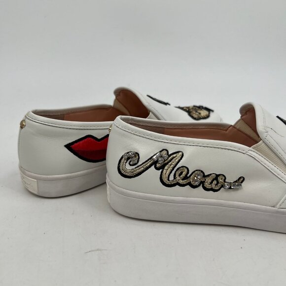 Kate Spade White Sequin Cat Slip-On Sneakers | Size 6.5 - Picture 12 of 12